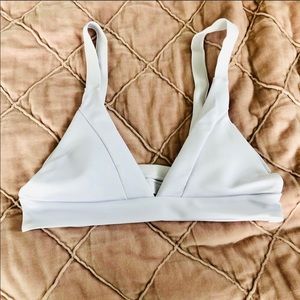 WHITE LSPACE TRIANGLE BIKINI TOP